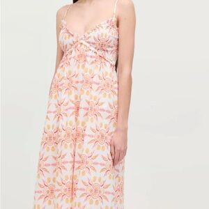 The Sydney Nap Dress in Orange Shell Mosaic Cotton